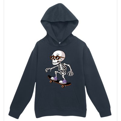 Cool Skeleton Riding Skateboard Halloween Urban Pullover Hoodie