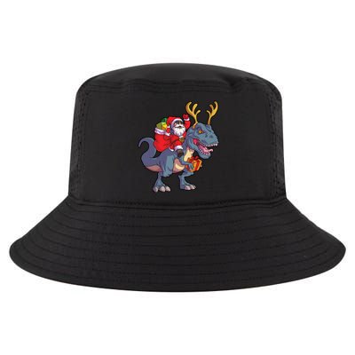 Christmas Santa Riding Dinosaur Deer Xmas Kids Boy Cool Comfort Performance Bucket Hat