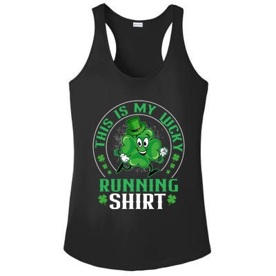 Cute Shamrock Running St Patricks Day Lucky Running Team Gift Ladies PosiCharge Competitor Racerback Tank