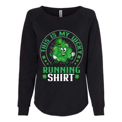 Cute Shamrock Running St Patricks Day Lucky Running Team Gift Womens California Wash Sweatshirt