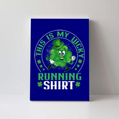 Cute Shamrock Running St Patricks Day Lucky Running Team Gift Canvas