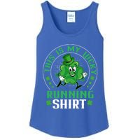 Cute Shamrock Running St Patricks Day Lucky Running Team Gift Ladies Essential Tank