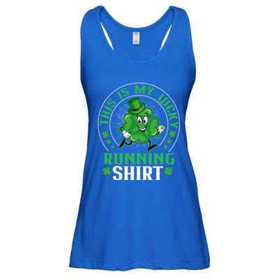 Cute Shamrock Running St Patricks Day Lucky Running Team Gift Ladies Essential Flowy Tank