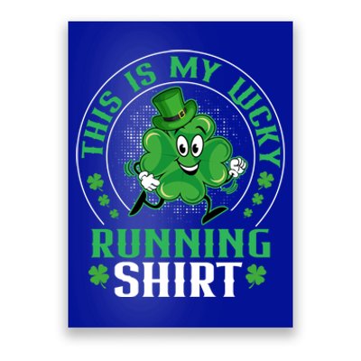 Cute Shamrock Running St Patricks Day Lucky Running Team Gift Poster