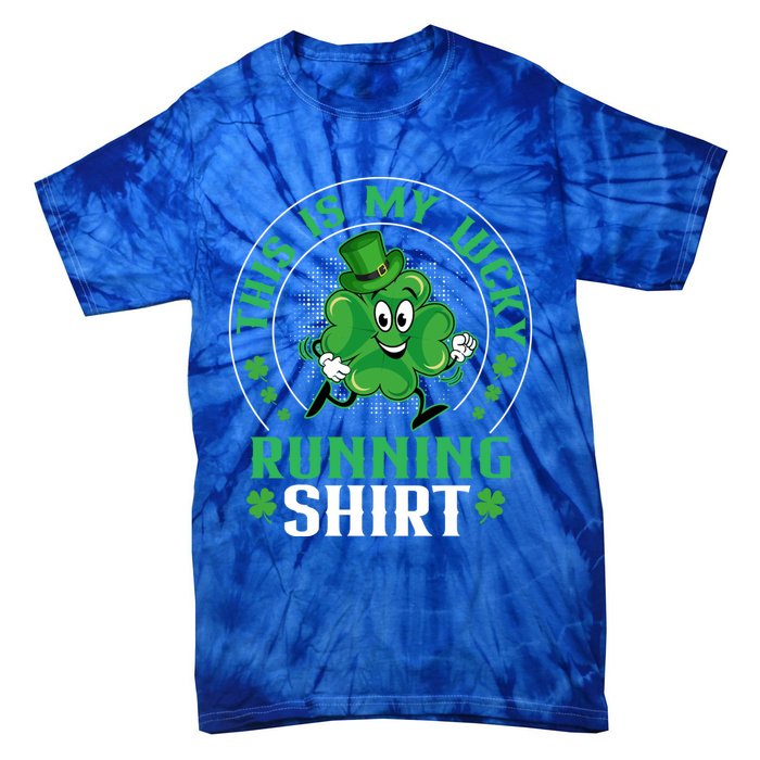 Cute Shamrock Running St Patricks Day Lucky Running Team Gift Tie-Dye T-Shirt