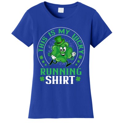 Cute Shamrock Running St Patricks Day Lucky Running Team Gift Women's T-Shirt