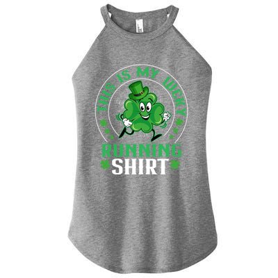 Cute Shamrock Running St Patricks Day Lucky Running Team Gift Women's Perfect Tri Rocker Tank