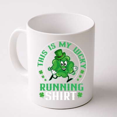 Cute Shamrock Running St Patricks Day Lucky Running Team Gift Coffee Mug