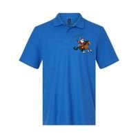 Cowboy Santa Riding A Horse Christmas Funny  Softstyle Adult Sport Polo