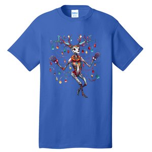 Christmas Skeleton Reindeer Dancing Matching Pajamas Xmas Cute Gift Tall T-Shirt