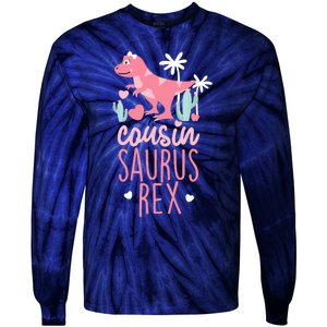 Cousin Saurus Rex Dinosaur Tie-Dye Long Sleeve Shirt