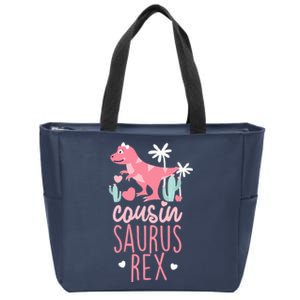 Cousin Saurus Rex Dinosaur Zip Tote Bag