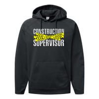 Construction Supervisor Road Worker Construction Worker Road Performance Fleece Hoodie