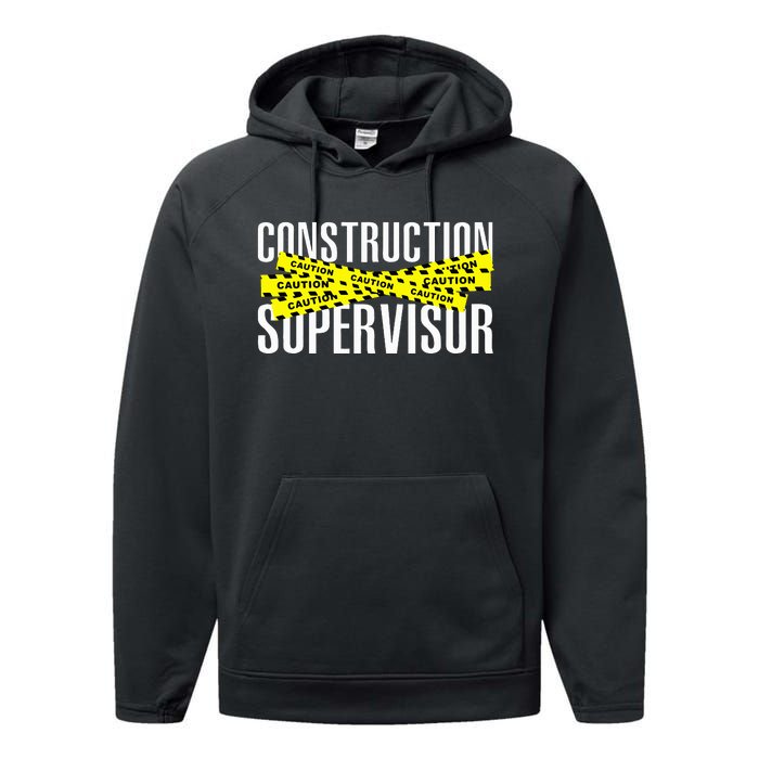 Construction Supervisor Road Worker Construction Worker Road Performance Fleece Hoodie