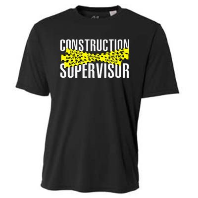 Construction Supervisor Road Worker Construction Worker Road Cooling Performance Crew T-Shirt