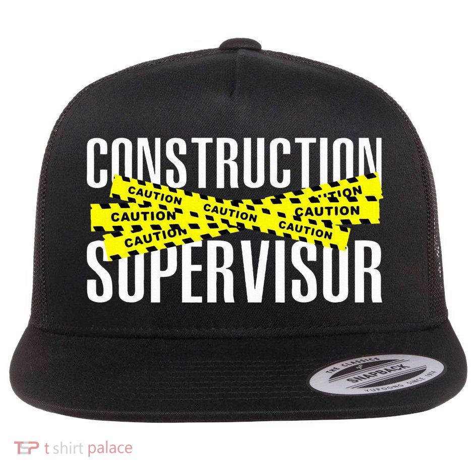 Construction Supervisor Road Worker Construction Worker Road Flatbill Hat