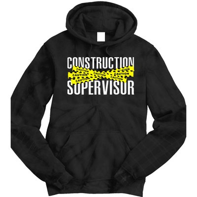 Construction Supervisor Road Worker Construction Worker Road Tie Dye Hoodie