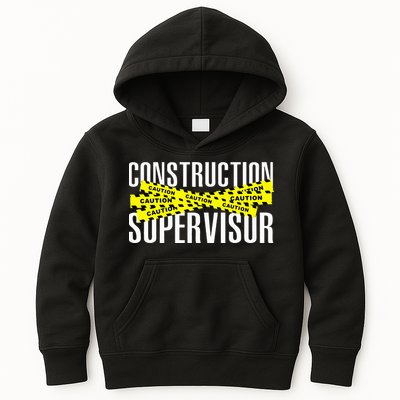 Construction Supervisor Road Worker Construction Worker Road Kids Hoodie