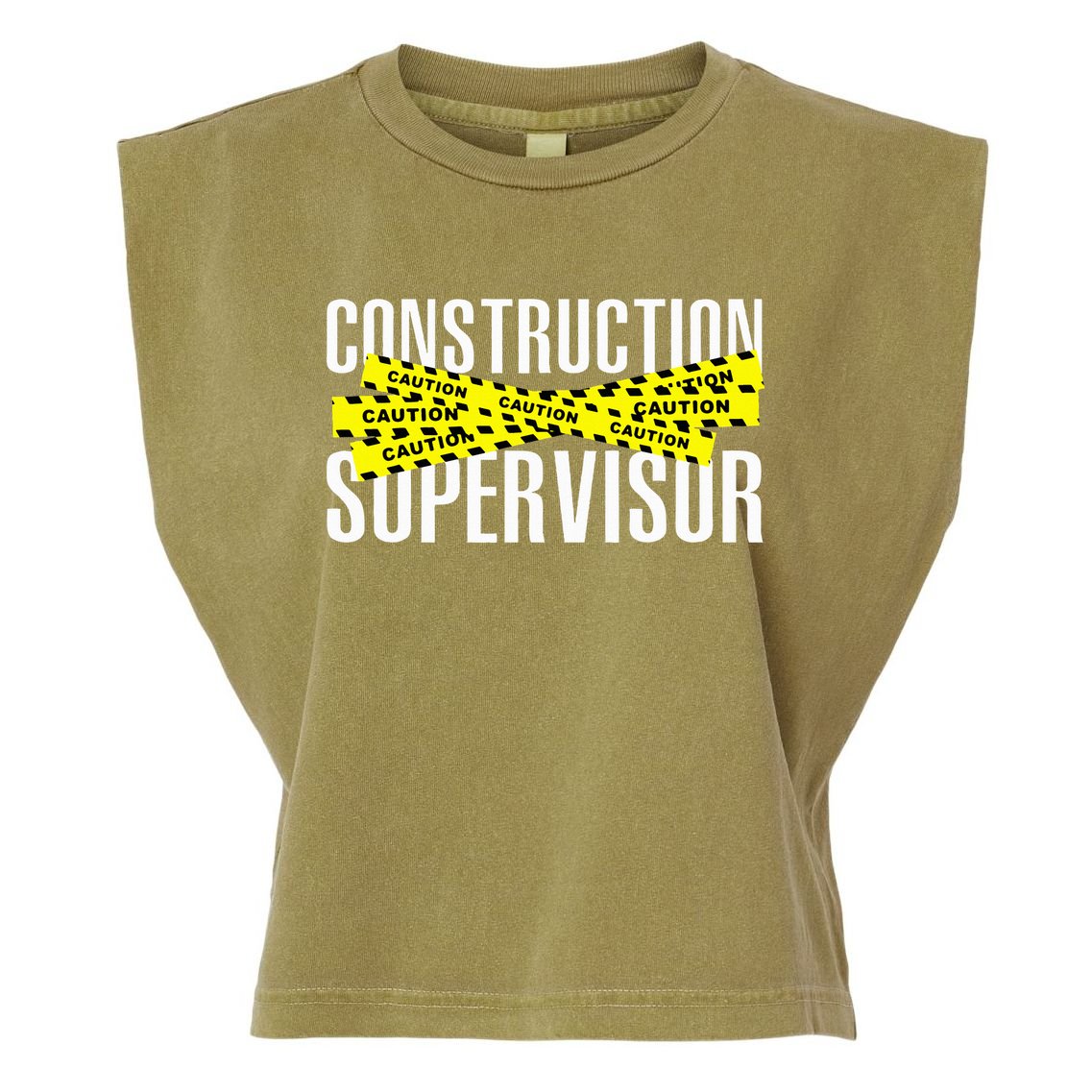 Construction Supervisor Road Worker Construction Worker Road Garment-Dyed Women's Muscle Tee