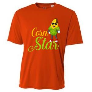 Corn Star Rancher Barnyard Harvest Farming Barn Cattle Gift Cooling Performance Crew T-Shirt