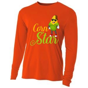 Corn Star Rancher Barnyard Harvest Farming Barn Cattle Gift Cooling Performance Long Sleeve Crew