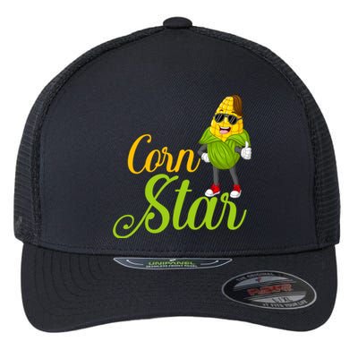 Corn Star Rancher Barnyard Harvest Farming Barn Cattle Gift Flexfit Unipanel Trucker Cap