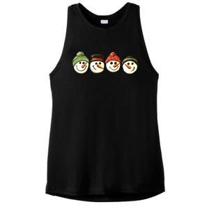 Christmas Snowman Retro Snowman Cute Christmas Ladies PosiCharge Tri-Blend Wicking Tank