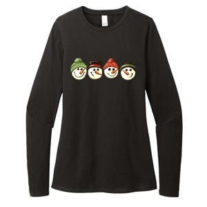 Christmas Snowman Retro Snowman Cute Christmas Womens CVC Long Sleeve Shirt