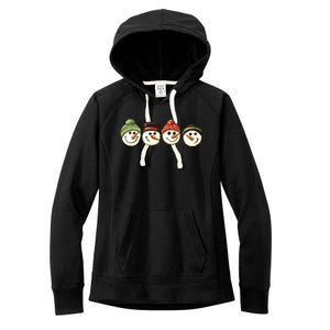 Christmas Snowman Retro Snowman Cute Christmas Women's Fleece Hoodie