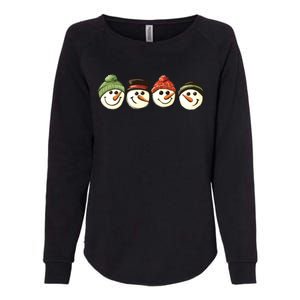 Christmas Snowman Retro Snowman Cute Christmas Womens California Wash Sweatshirt