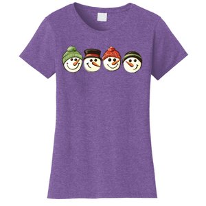 Christmas Snowman Retro Snowman Cute Christmas Women's T-Shirt