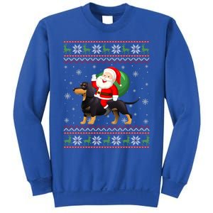 Christmas Santa Riding Dachshund Dog Funny Ugly Xmas Sweater Great Gift Sweatshirt