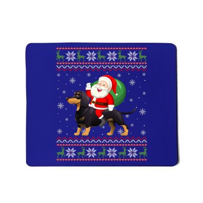 Christmas Santa Riding Dachshund Dog Funny Ugly Xmas Sweater Great Gift Mousepad