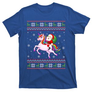 Christmas Santa Riding Unicorn Funny Ugly Xmas Sweater Gift T-Shirt