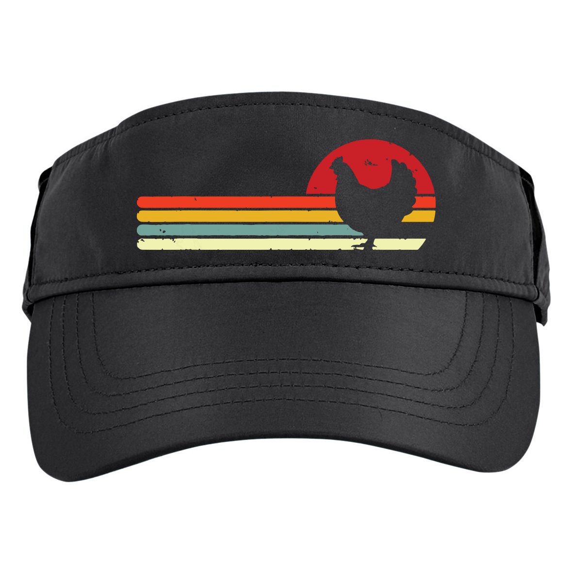 Chicken Shirts Retro Style Adult Drive Performance Visor