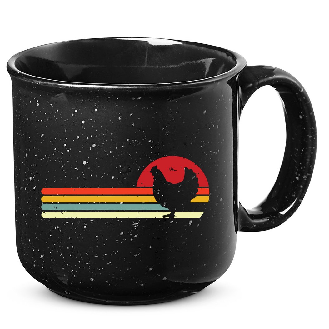 Chicken Shirts Retro Style 15oz Campfire Ceramic Mug