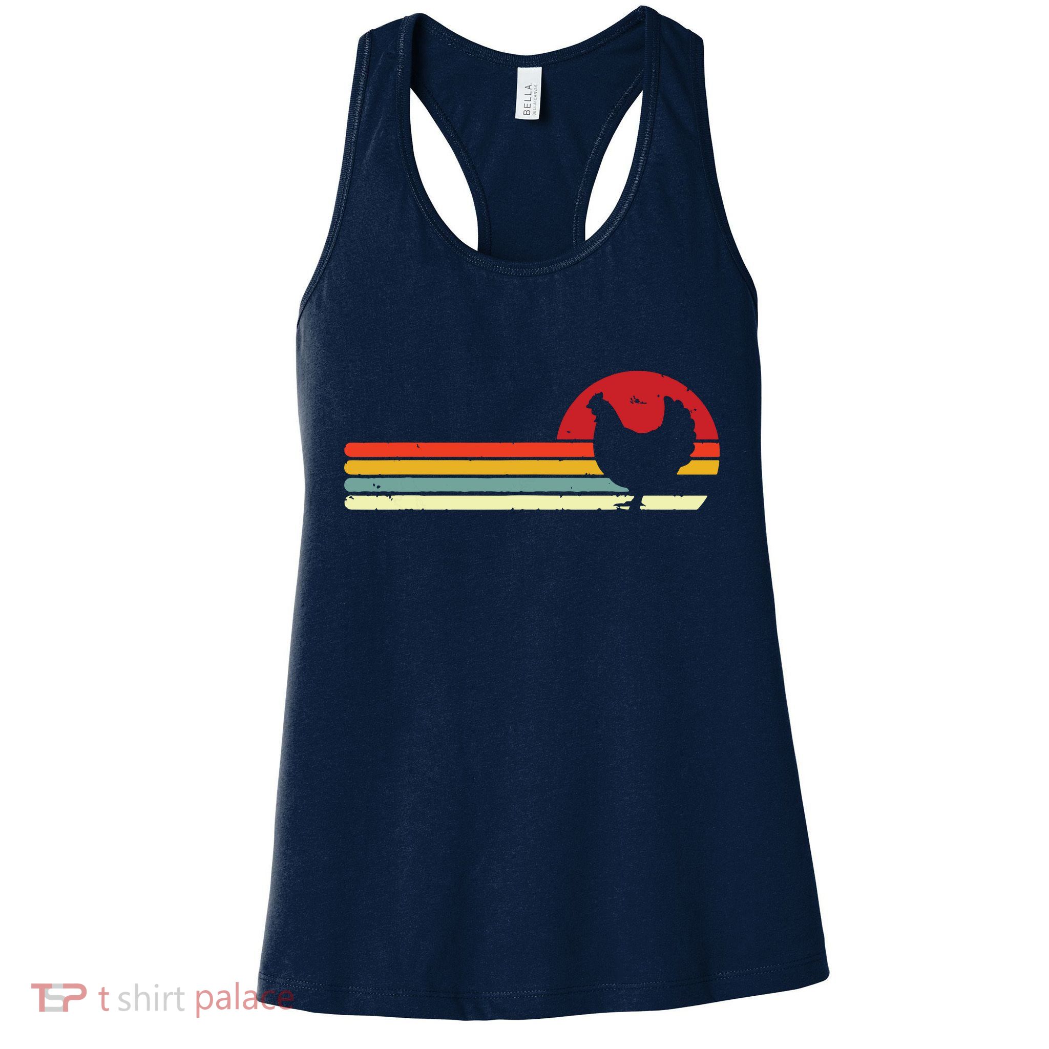 Chicken Shirts Retro Style Womens Tank Top