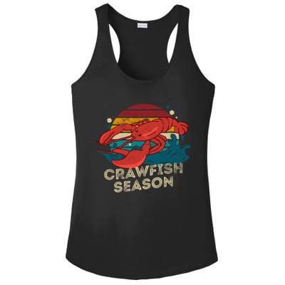 Crawfish Season Retro Crawfish Boil Love Crayfish Seafood Gift Ladies PosiCharge Competitor Racerback Tank