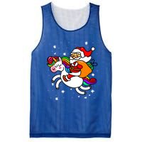 Christmas Santa Riding Unicorn Xmas Gift Funny Gift Mesh Reversible Basketball Jersey Tank