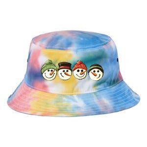 Christmas Snowman Retro Snowman Cute Christmas Tie Dye Newport Bucket Hat