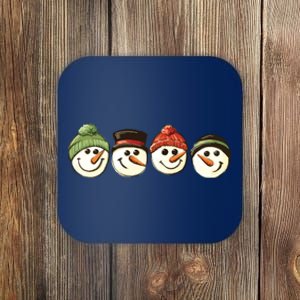 Christmas Snowman Retro Snowman Cute Christmas Coaster