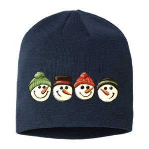 Christmas Snowman Retro Snowman Cute Christmas Sustainable Beanie