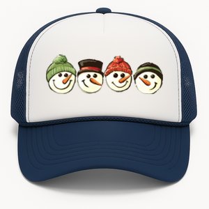 Christmas Snowman Retro Snowman Cute Christmas Trucker Hat