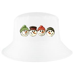 Christmas Snowman Retro Snowman Cute Christmas Cool Comfort Performance Bucket Hat