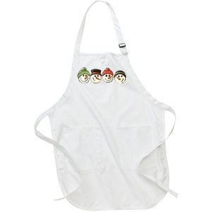 Christmas Snowman Retro Snowman Cute Christmas Full-Length Apron With Pockets