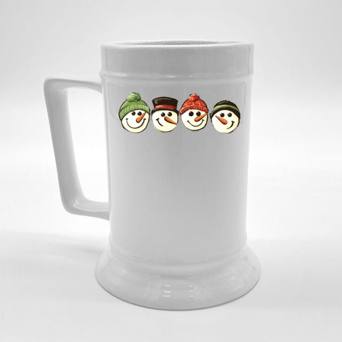 Christmas Snowman Retro Snowman Cute Christmas Beer Stein