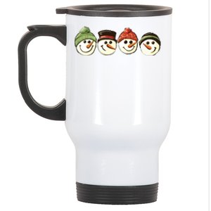 Christmas Snowman Retro Snowman Cute Christmas Stainless Steel Travel Mug