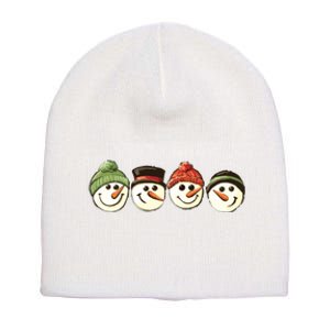 Christmas Snowman Retro Snowman Cute Christmas Short Acrylic Beanie