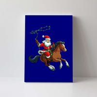 Cowboy Santa Riding A Horse Christmas Funny Canvas