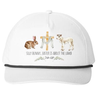 christian Silly Rabbit Easter Is For Jesus Snapback Five-Panel Rope Hat